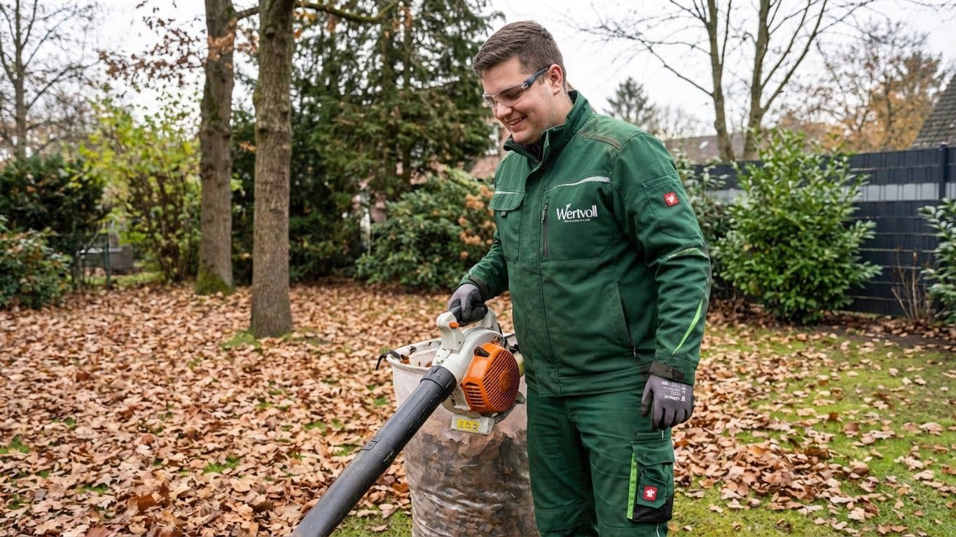 Laub entfernen Bielefeld - Herbstlaub im Garten